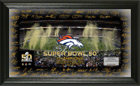  **Denver Broncos Super Bowl 50 Champions Celebration Team Signature Grid Framed LE
