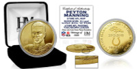 Peyton Manning "Retirement" Gold Mint Coin w/Case LE 