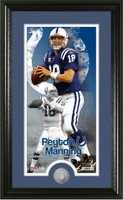  Peyton Manning Indianapolis Colts "Career" Bronze Coin Photo Mint Framed LE 2,500