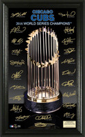  Chicago Cubs 2016 World Series Champions Signature Trophy Framed LE