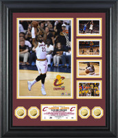   Cleveland Cavaliers LeBron James The King 4pc 24kt Gold Coin Grand Highlight Mega Photo Mint Framed LE 123