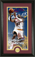   LeBron James "Supreme" Bronze Coin Panoramic Photo Mint Framed LE