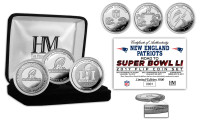                 New England Patriots "Road to Super Bowl 51" 3pc Silver Coin Set LE 5000