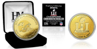                    New England Patriots Super Bowl LI Championship 24k Gold Coin w/Case LE 5,000