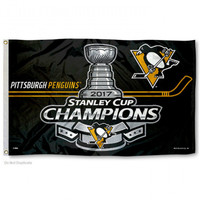      Pittsburgh Penguins 5 Time NHL Stanley Cup Champions 3' x 5' Team Flag