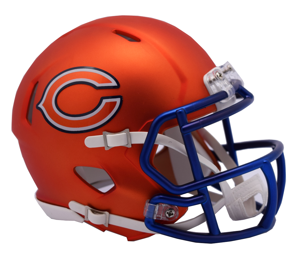 Chicago Bears NFL Blaze Alternate Speed Riddell Mini Football Helmet