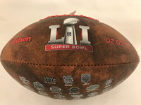                        ***Super Bowl LI Official Wilson Composite Leather Logo Football (Brown)