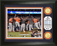                            Houston Astros 2017 World Series Champions Celebration Bronze Coin Photo Mint Framed LE 5000