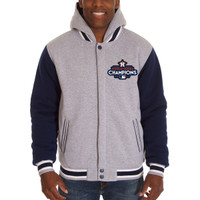                                                                        Houston Astros 2017 World Series Champions Reversible Two-Tone Fleece Full-Snap Jacket - Gray/Navy