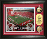          Wisconsin Badgers 2pc Gold Coin Special Edition Photo Mint LE 500