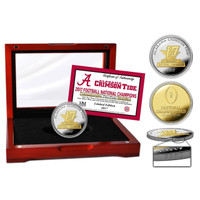                Alabama Crimson Tide 2017 CFP 17-Time National Championship Gold 2-Tone Coin w/Cherry Case LE 2,017