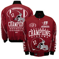                 Alabama Crimson Tide 2017 CFP 17-Time National Championship Cotton/Twill jacket - Red