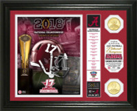                  Alabama Crimson Tide 2017 Football National Championship 2pc 24k Gold Banner Photo Mint LE 5,000