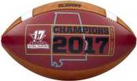                       Alabama Crimson Tide 2017 CFP National Championship Wilson Leather Football - Red
