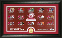                            Alabama Crimson Tide 2017 CFP 17-Time National Championship Seasons Pano Bronze Coin Photo Mint LE 5,000