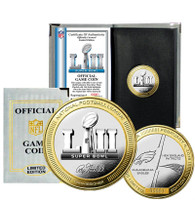                                       NFL Super Bowl LII Official 2-Tone Gold and Silver Flip Coin LE 10,000