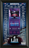                                           New England Patriots Super Bowl LII Signature Ticket Framed LE 5,000