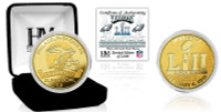                                Philadelphia Eagles Super Bowl LII Champions 24k Gold Coin LE 5,000