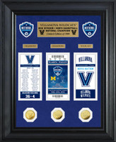 Villanova 2018 NCAA Men's Basketball National Champions Deluxe 3pc Gold Coin & 3pc Commemorative Ticket Collection LE 1,000