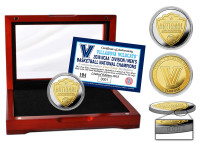 Villanova 2018 NCAA Men's Basketball National Championship 2-Tone Gold and Silver Coin w/Cherry Wood Display Case LE 2,018
