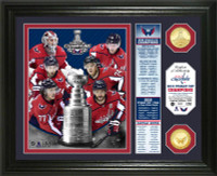 Washington Capitals 2018 NHL Stanley Cup Champions 2pc Gold Coin Banner Photo Mint LE 5,000