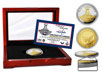Washington Capitals 2018 NHL Stanley Cup Champions 2-Tone Gold and Silver Coin w/Solid Cherry Wood Case LE 2,018