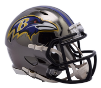 Baltimore Ravens NFL Chrome Speed Riddell Mini Football Helmet