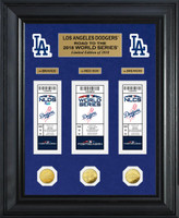 Los Angeles Dodgers 2018 NL Champions "Road to the World Series" Deluxe Gold Gold Coin & Ticket Collection LE 2,018