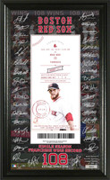 Boston Red Sox “108 Single Season Franchise Wins Record” Signature Ticket  Framed LE 5,000