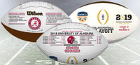 Alabama Crimson Tide 2018-19 CFP Perfect Season Orange Bowl Commemorative Wilson Leather Football LE 5,000