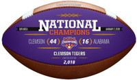 Clemson Tigers 2018 National Champions Commemorative Wilson Leather Football LE 2,018