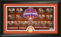Clemson Tigers 2018 National Champions Season Scores 24k Gold Coin Photo Mint LE 5,000