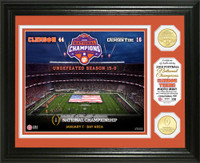 Clemson Tigers 2018 National Champions 2pc 24k Gold Photo Mint Framed 16" x 13" LE 5,000