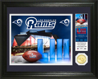 Los Angeles Rams 2018 NFC Champions 24k Gold Coin Ticket Photo Mint LE 5,000