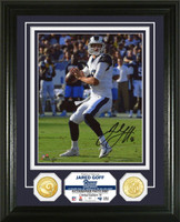 Los Angeles Rams Jared Goff Autographed 2pc 24k Gold Photo Mint Framed 13" x 16" Limited Edition of only 50