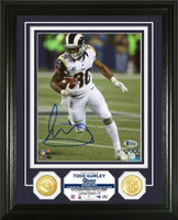 Los Angeles Rams Todd Gurley Autographed 2pc 24k Gold Photo Mint Framed 13" x 16" Limited Edition of only 30