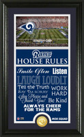 Los Angeles Rams House Rules Supreme 24k Gold Photo Mint Framed 12" x 20" LE 5,000