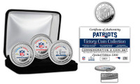 New England Patriots Super Bowl 53 Champions Silver Color Coin Set LE 5,300