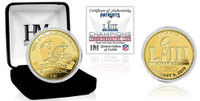 New England Patriots Super Bowl 53 Champions 24k Gold Mint Coin LE 10,000