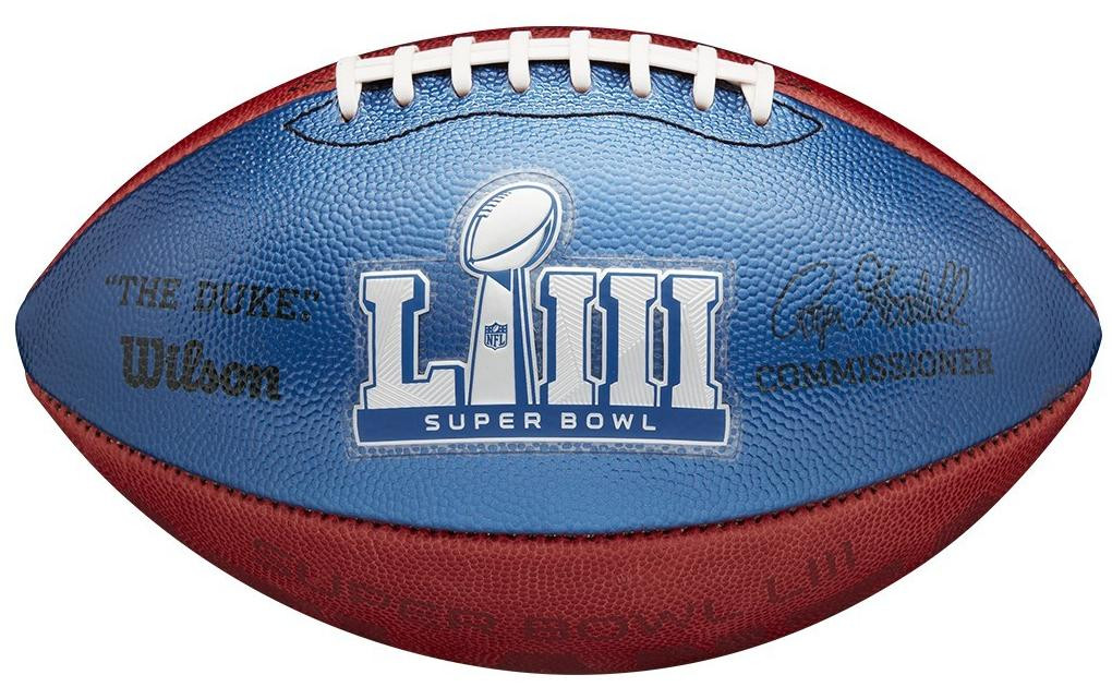 Super Bowl Liii Exclusive Metallic Watermark Wilson Football