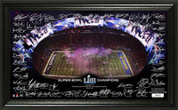 New England Patriots Super Bowl 53 Champions Celebration Signature Grid LE 10,000