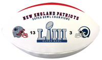 New England Patriots 6X Super Bowl Champions Wilson Leather Football LE 5,000