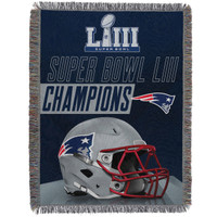 New England Patriots The Northwest Company Super Bowl LIII Champions 48'' x 60'' Woven Tapestry Throw