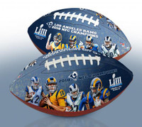 Los Angeles Rams Super Bowl LIII 2018 NFC Champions Portrait Art Wilson Leather Football LE 2,018