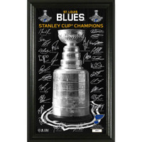 St. Louis Blues 2019 Stanley Cup Champions 12'' x 20'' Signature Trophy LE 5,000