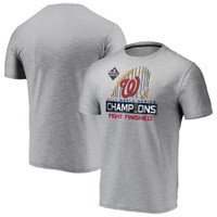 Washington Nationals Fanatics Branded 2019 World Series Champions Locker Room Space Dye T-Shirt - Gray