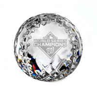 Washington Nationals 2019 World Series Champions Solid Crystal Baseball LE 5,000