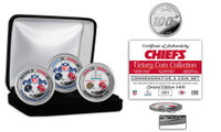 Kansas City Chiefs Super Bowl 54 Champions 3pc Silver Coin Set Coin LE 5,400