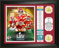 Kansas City Chiefs Super Bowl 54 Champions "Banner" 2pc Gold Coin Photo MintLE 5,000