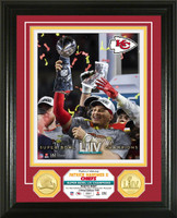 Kansas City Chiefs Super Bowl 54 2pc Gold Coin Trophy Photo Mint LE 5,000